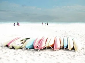 Photo art by Joerg Slawik: colorful beach landscape under summer heat