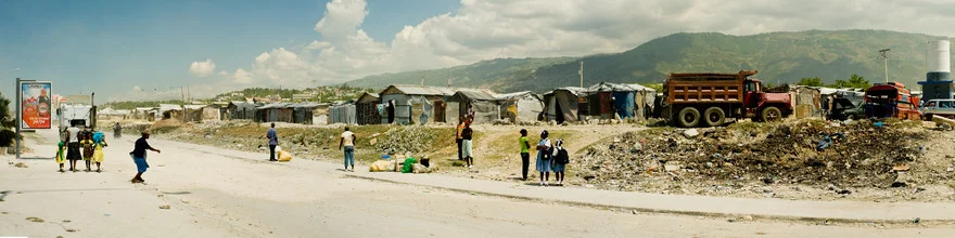 Photo art by Michael Wagener: vibrant depiction of life in Port aux Prince, Haiti.