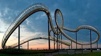 Photo art by Volker Benksch: Tiger & Turtle – Magic Mountain under a clear sky
