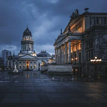 Photo art by Jean Claude Castor: soft blue tones at Gendarmenmarkt in Berlin