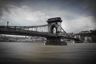 Photo art by Michael Köster: Chain bridge over the Danube in Budapest at sunset