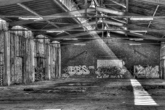 Photo art by Volker Benksch: decaying building in a melancholic mood