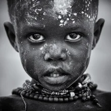 Photo art by Fabio Marcato: portrait of a child from the Karo tribe in Ethiopia