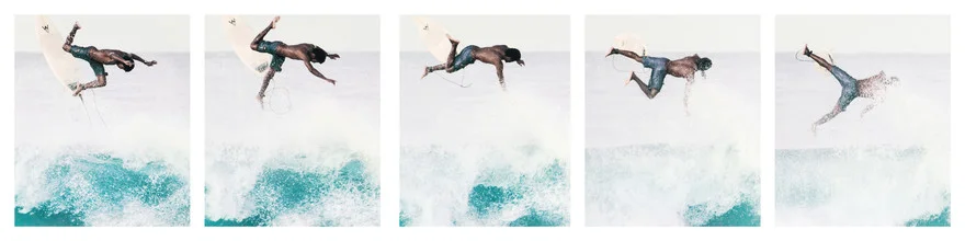 Caribbean Surfer Collage - fotokunst von Johann Oswald