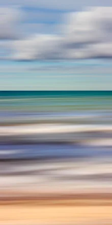 Photo art by Holger Nimtz: calming depiction of the Baltic Sea with clouds