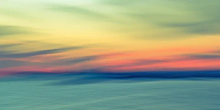 Photo art by Holger Nimtz: serene view of the Bosporus at dusk