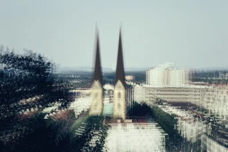 Photo by Nadja Jacke: multiple exposure of St. Mary's Church in Bielefeld