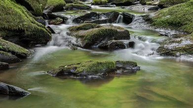 Photo art by Bernd Schätzel: serene view of the Ehrbachklamm in Hunsrück