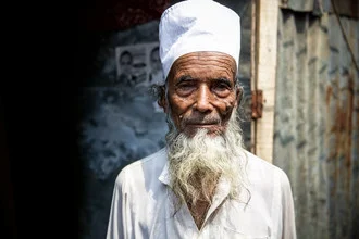Photo art by Miro May: portrait of an old man in traditional clothing