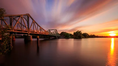 Photo art by Vladan Radivojac: long exposure of Glienicke Bridge at sunset