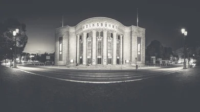 Photo art by Ronny Behnert: cityscape of Volksbühne at night