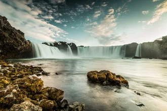 Photo art by Franz Sussbauer: serene rock landscape at sunset in Iceland