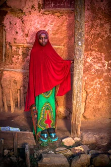 Photo art by Miro May: Muslim girl wearing a headscarf in Ethiopia