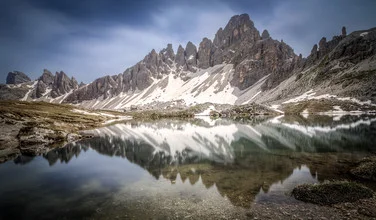Photo art by Markus Van Hauten: Zinnensee reflecting mountains in summer light