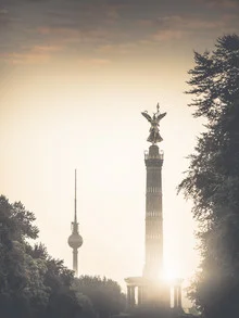 Photo art by Ronny Behnert: Victory Column and TV Tower in morning sunlight
