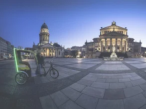 Photo art by Ronny Behnert: Soft dusk over Gendarmenmarkt in Berlin.