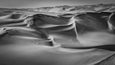 Photo art by Dennis Wehrmann: endless expanse in the Namib Desert with gentle sand dunes