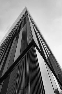 Photo art by Luca Roveda: a shiny building facade made of metal and glass