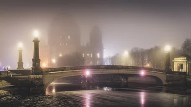 Photo art by Ronny Behnert: Berlin Cathedral in fog with a calm atmosphere