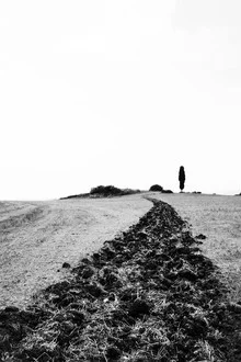 Photo art by Custodio Muscarello: minimalist black-and-white landscape in Sicily