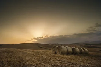 Photo art by Custodio Muscarello: serene sunset over Sicilian landscape