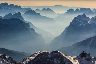 Photo art by Mikolaj Gospodarek: winter landscape with snow-covered mountains in Italy