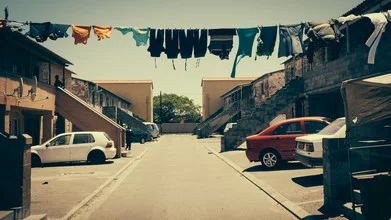 Photo by Dennis Wehrmann: vibrant street scene in Langa Township, Cape Town.