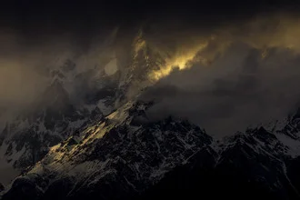 Photo art by Sher Ali: Dramatic clouds over Ultar Sar Peak in Pakistan