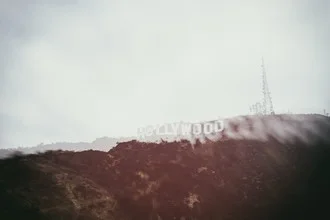 Photo art by Roman Becker: serene Hollywood scene with a mountain in the background
