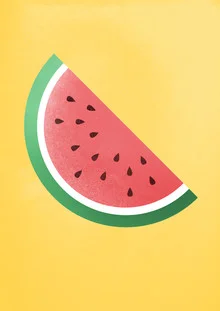 Bunte Illustration einer Wassermelone in lebendigen Farben