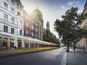 Fotokunst von Ronny Behnert: Langzeitbelichtung der Neuen Synagoge in Berlin