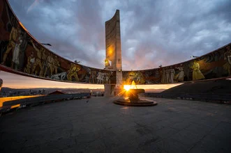 Photo art by Philipp Weindich: gentle sunrise over Ulaanbaatar, Mongolia.
