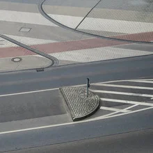 Photo art by Anuschka Wenzlawski: geometric patterns on a street in Cologne