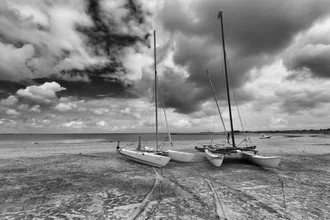 Photo art by Wenka-maria Hagemeister: dramatic clouds over the mudflat