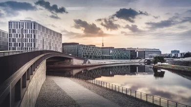 Photo art by Ronny Behnert: Hugo-Preuß Bridge in Berlin, with harmonious colors and a calm mood