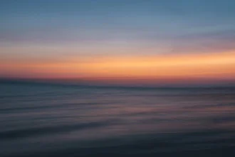 Abstract photo of a sunset over the Mediterranean with soft colors