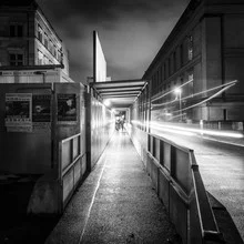 Photo art by Albert Gorski: atmospheric night city scene with lights
