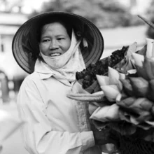 Photo art by Andreas Kersten: vibrant flowers at a market in Vietnam