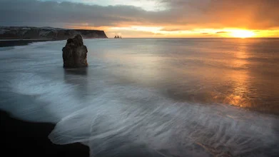 Photo art by Dennis Wehrmann: sunrise over Dyrhólaey in Iceland