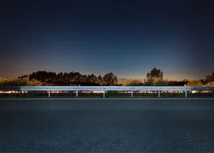 Photo art by Lucas Zimmermann: night sky with sparkling stars and scars.