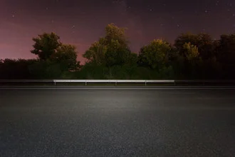 Photo art by Lucas Zimmermann: night sky with glowing stars and trails