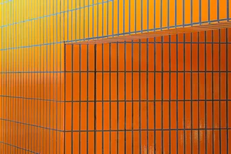 Photo art by Michael Belhadi: orange tiles in a calm composition