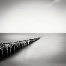 Photo art by Martin Schmidt: calm black-and-white seascape with gentle waves