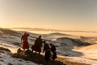 Photo art by Philipp Weindich: gentle morning atmosphere in the Mongolian landscape