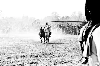 Photo art by Jagdev Singh: historical scene featuring horses and a powerful spirit