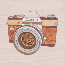 Illustration by Bianca Green: Wood Canon featuring floral elements and natural textures