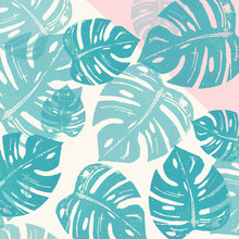 Bianca Green, Linocut Monstera Rose