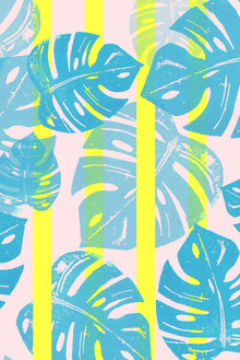 Bianca Green, Linocut Monstera Neon