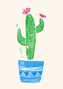 Bianca Green, Linocut Cactus #2 Pot
