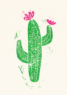 Bianca Green, Linocut Cactus #2